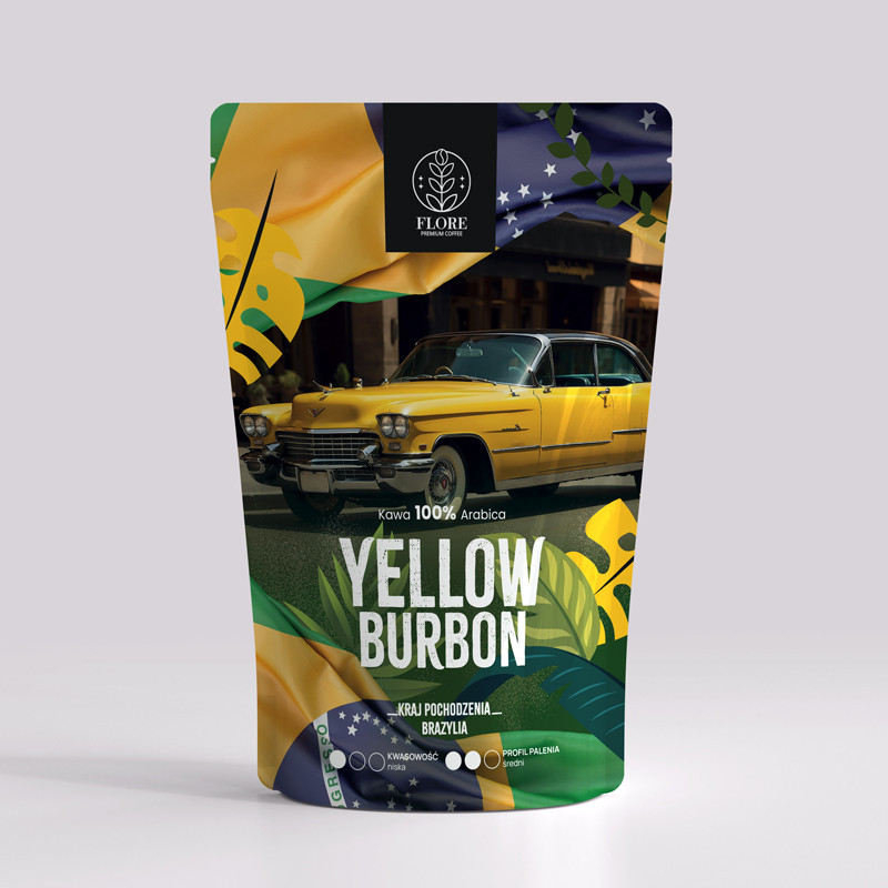 Kawa ziarnista Yellow Bourbon, Brazylia, 100% Arabika, Średnio palona 500g