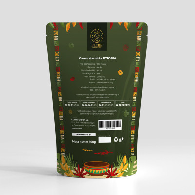 Kawa ziarnista Etiopia, 100% Arabika, Espresso 500g