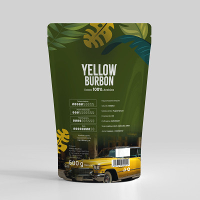 Kawa ziarnista Yellow Bourbon, Brazylia, 100% Arabika, Średnio palona 500g