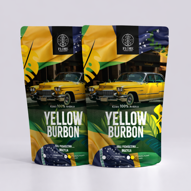Kawa ziarnista Yellow Bourbon, Brazylia, 100% Arabika, Średnio palona 1kg